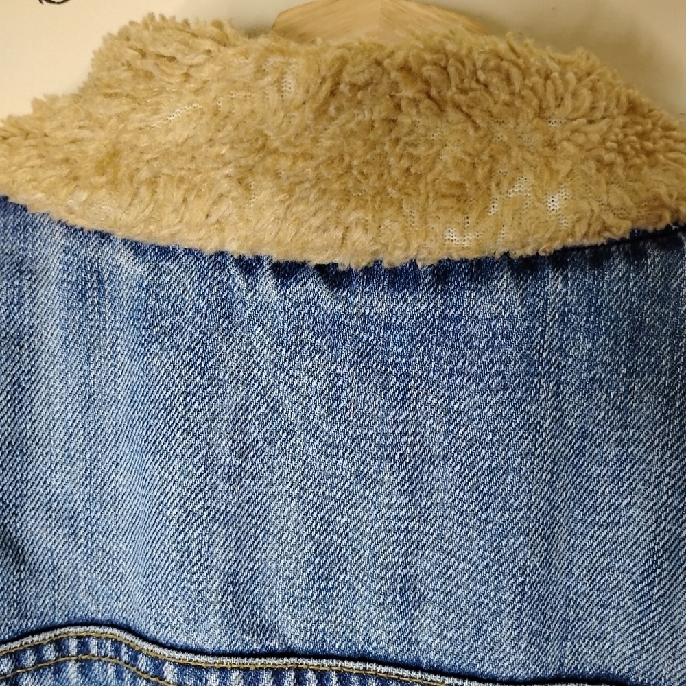 Vintage Old Navy Grunge Denim Trucker Jacket - Picture 12 of 16